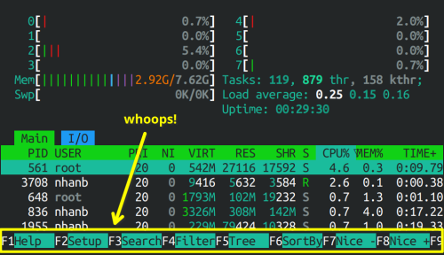 htop-fkeys-unusable